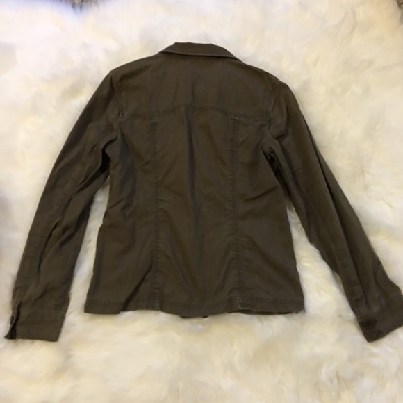 Eddie Bauer Army Green Jacket Small Button up - Picture 3 of 3